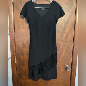 Vintage Black Fringe Dress